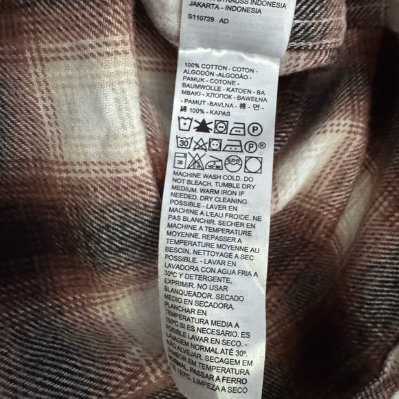 LEVI STRAUSS men’s Jackson worker relaxed style plaid button shirt top medium - Picture 5 of 5